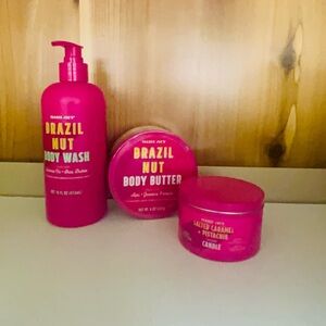 Trader Joe's Brazil Nut Body Wash, Butter & Candle Set**SHIPS FAST**